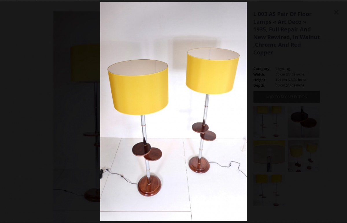 Pair Of Art Deco Floor Lamps-photo-2